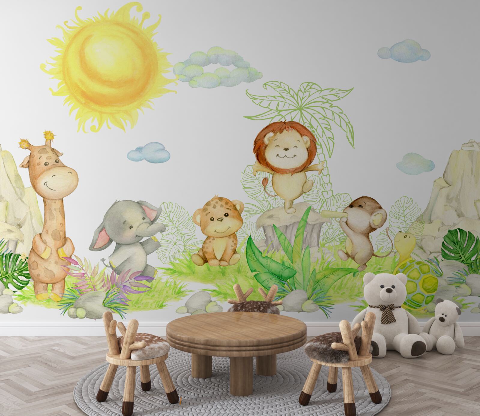 Fototapeta malé zvieratká sa zabávajú