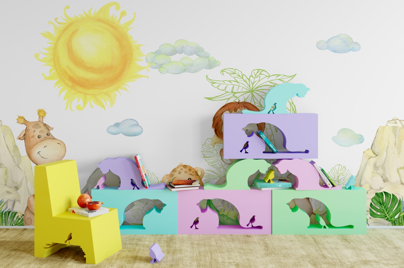 Fototapeta malé zvieratká sa zabávajú