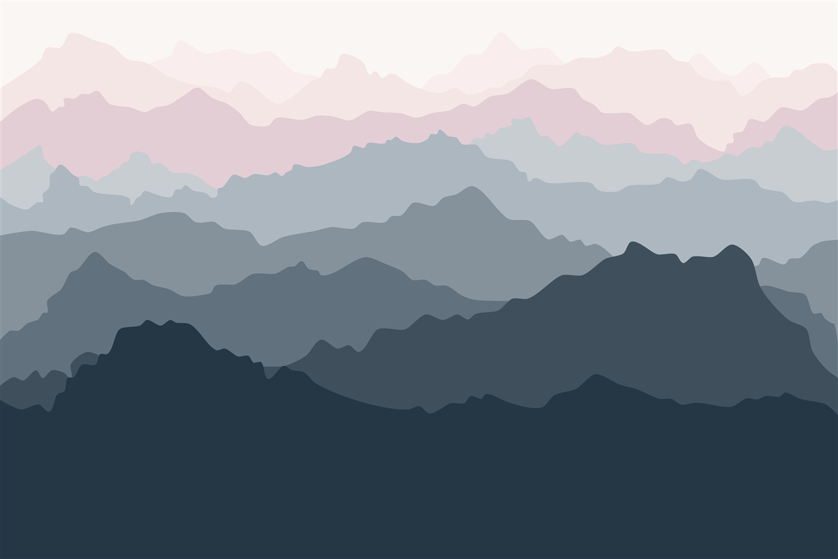 Fototapeta horské siluety v rôznych odtieňoch