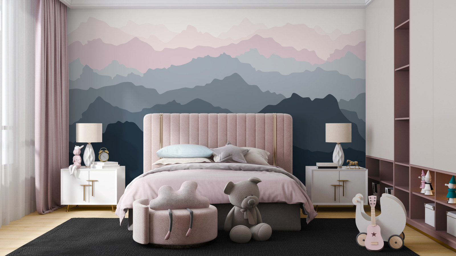 Fototapeta horské siluety v rôznych odtieňoch