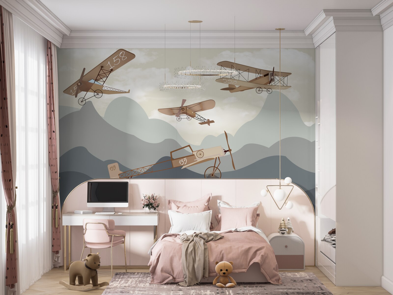 Fototapeta lety vo vintage lietadle