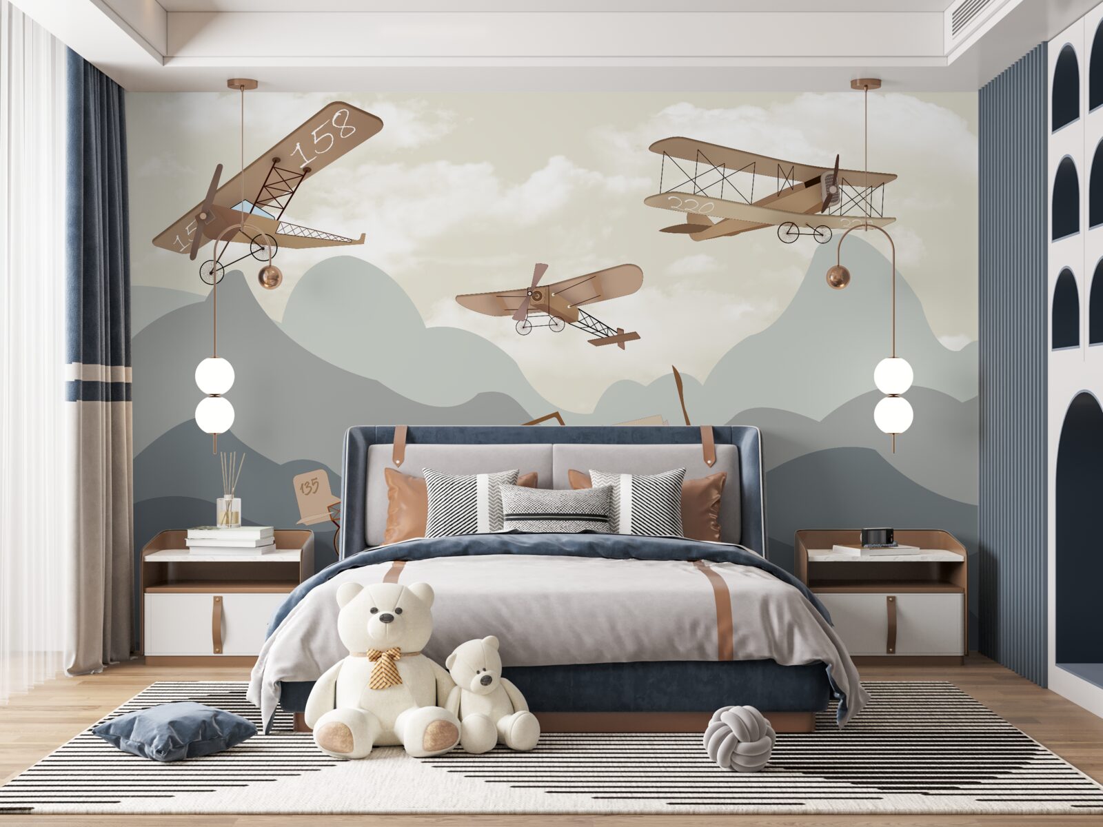 Fototapeta lety vo vintage lietadle