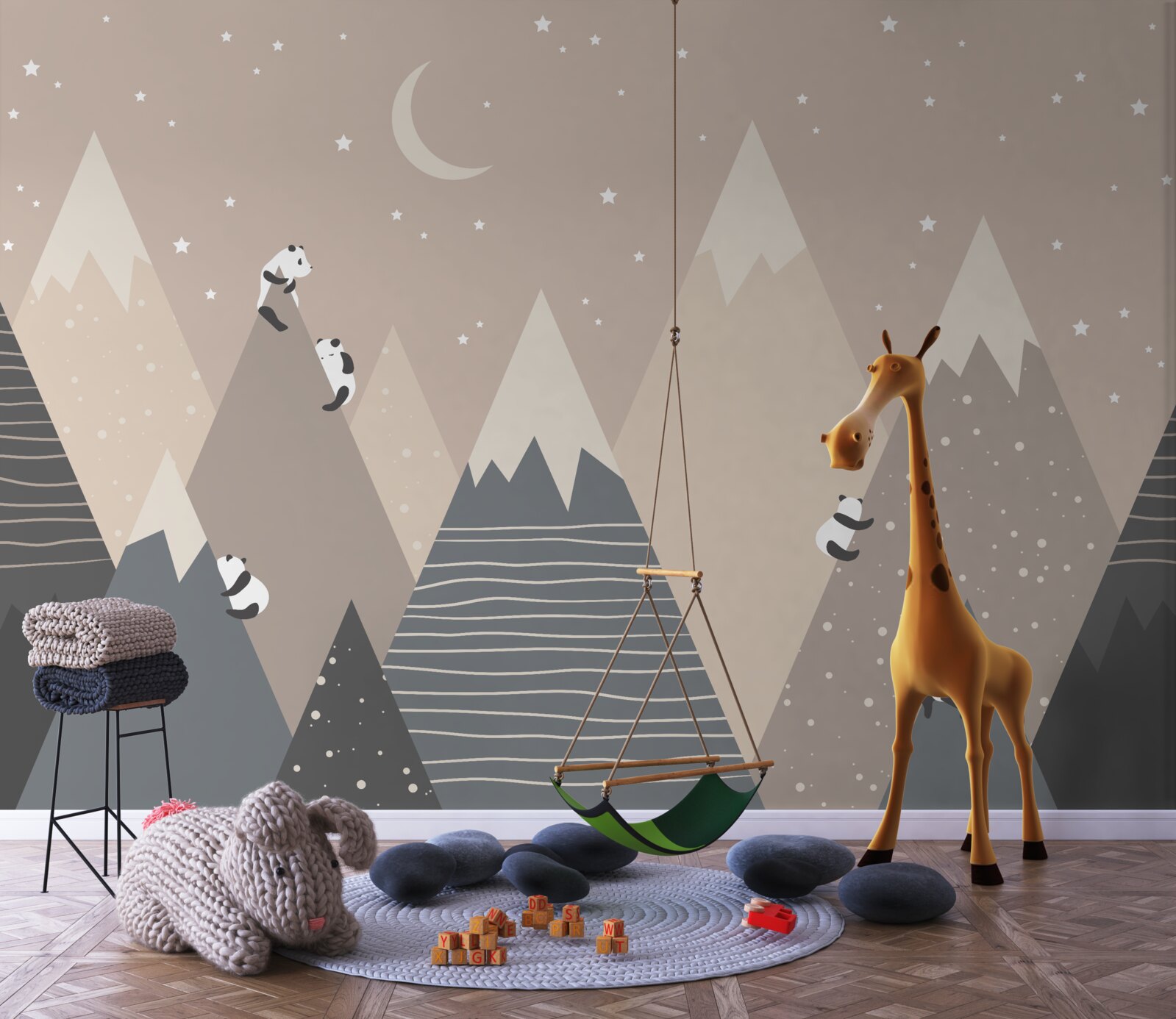 Fototapeta pandy lezú po horách