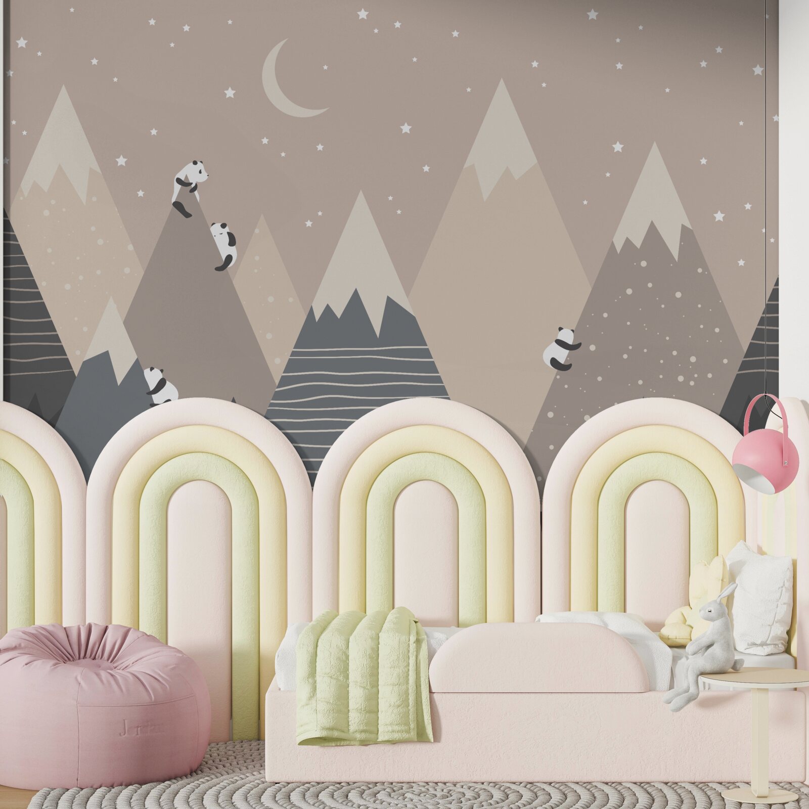 Fototapeta pandy lezú po horách