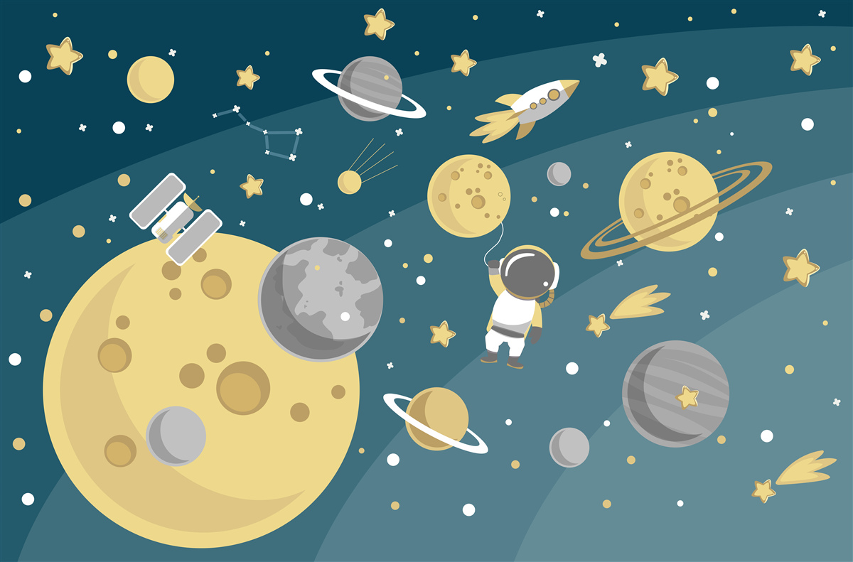 Fototapeta osobnosť medzi rozmanitosťou planét vo vesmíre