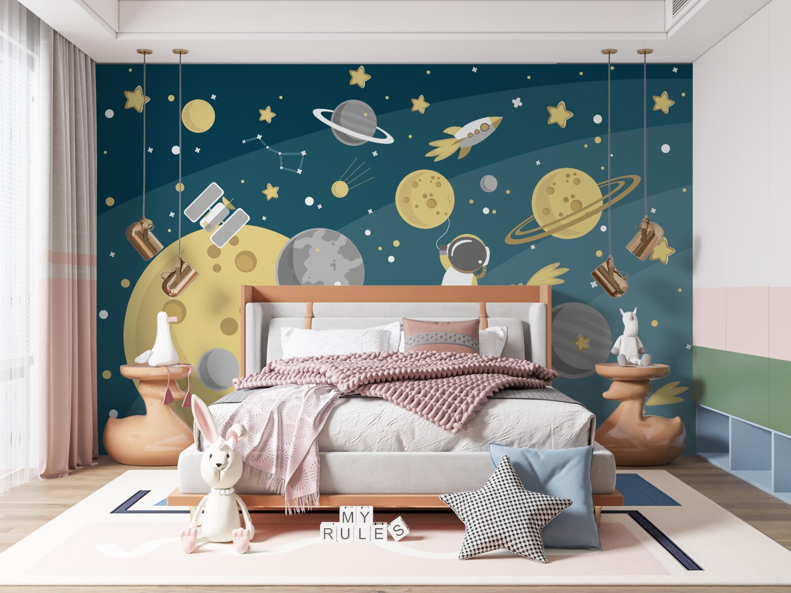 Fototapeta osobnosť medzi rozmanitosťou planét vo vesmíre