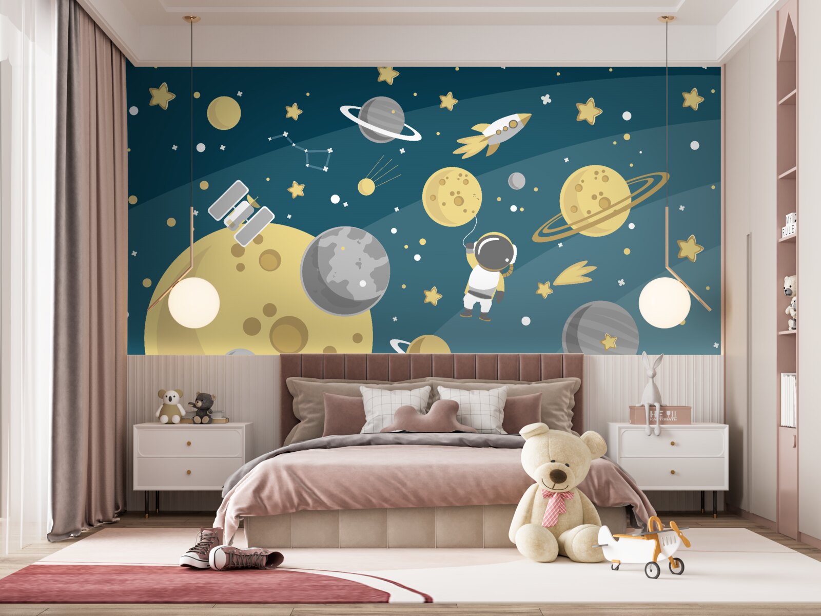 Fototapeta osobnosť medzi rozmanitosťou planét vo vesmíre