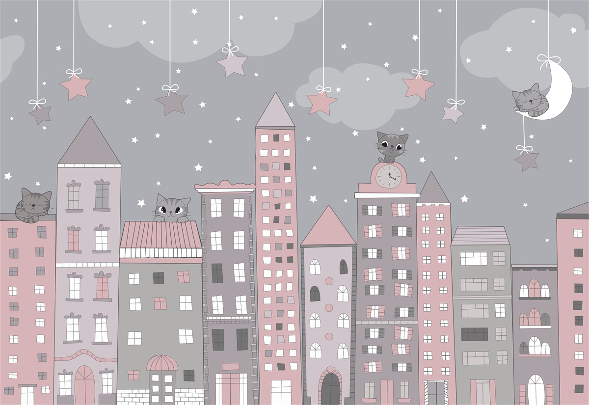 Fototapeta strechy domov zdobia mačky