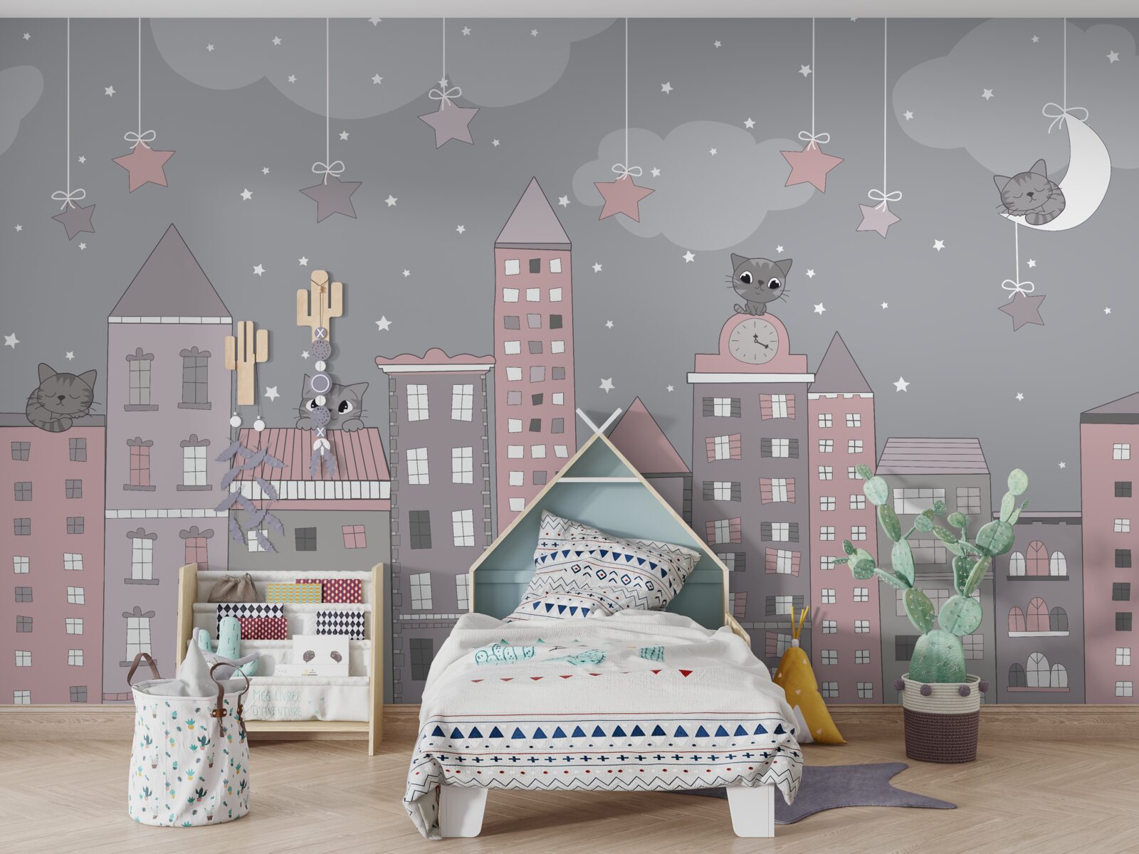 Fototapeta strechy domov zdobia mačky