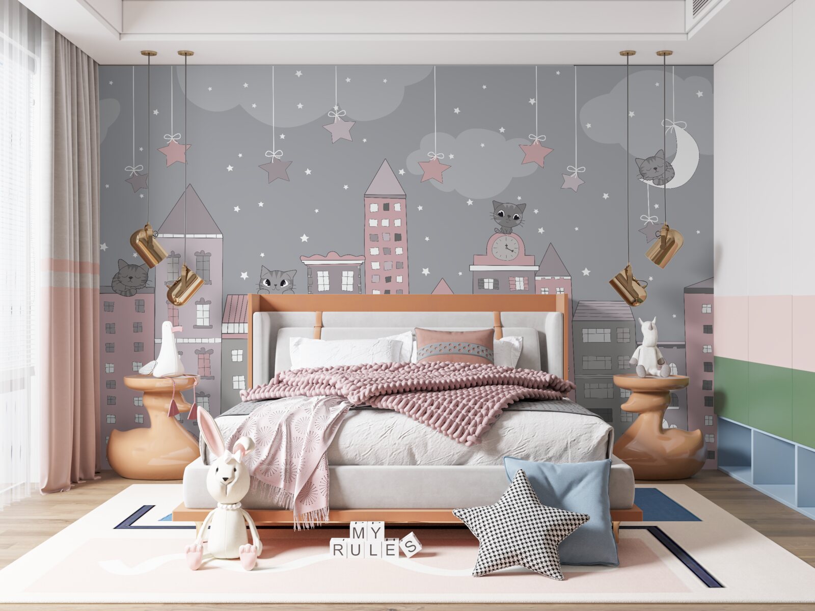 Fototapeta strechy domov zdobia mačky