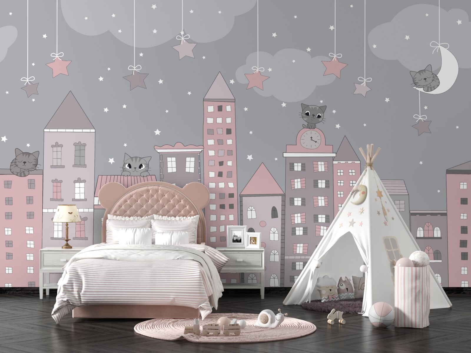 Fototapeta strechy domov zdobia mačky