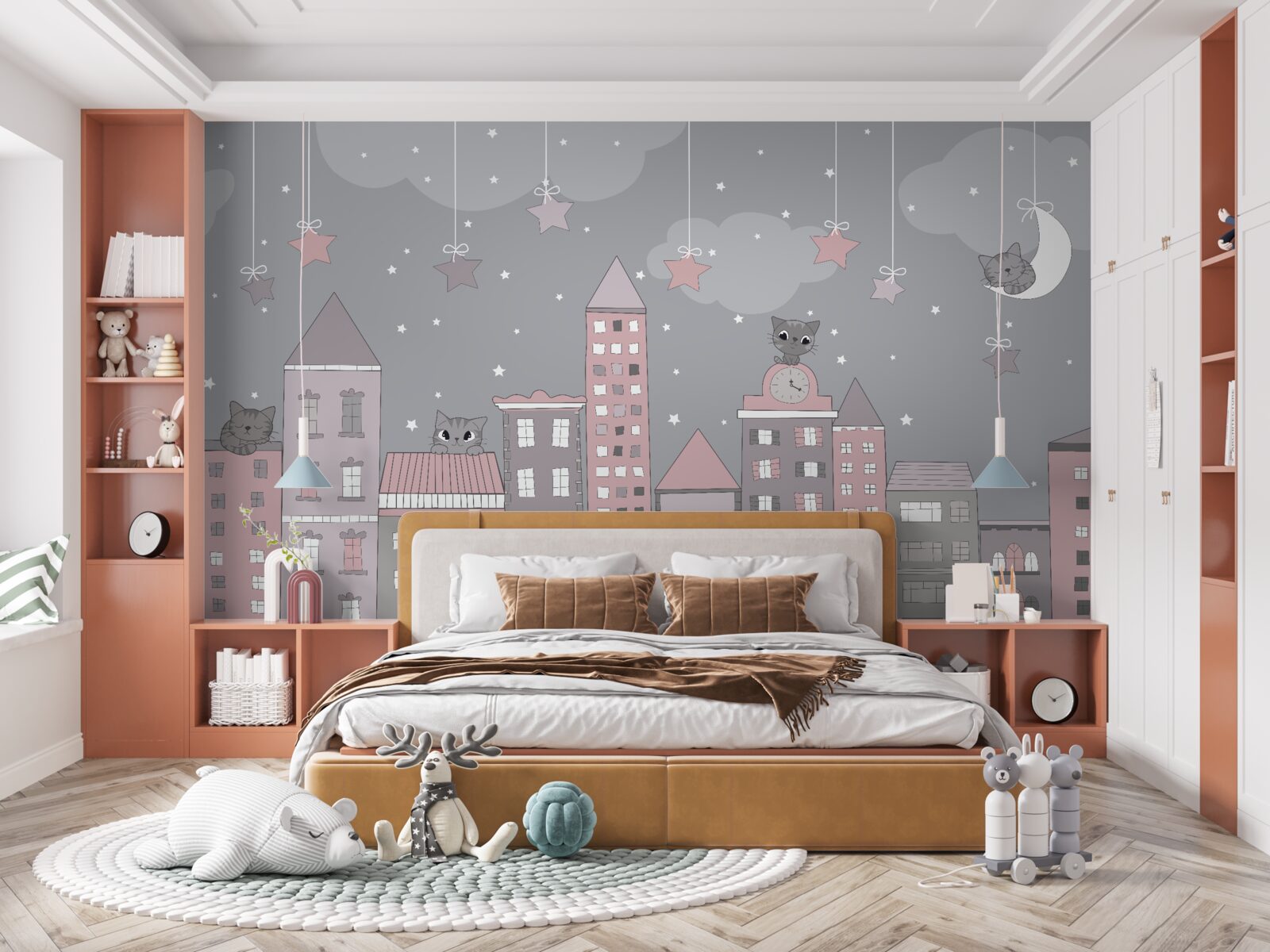 Fototapeta strechy domov zdobia mačky