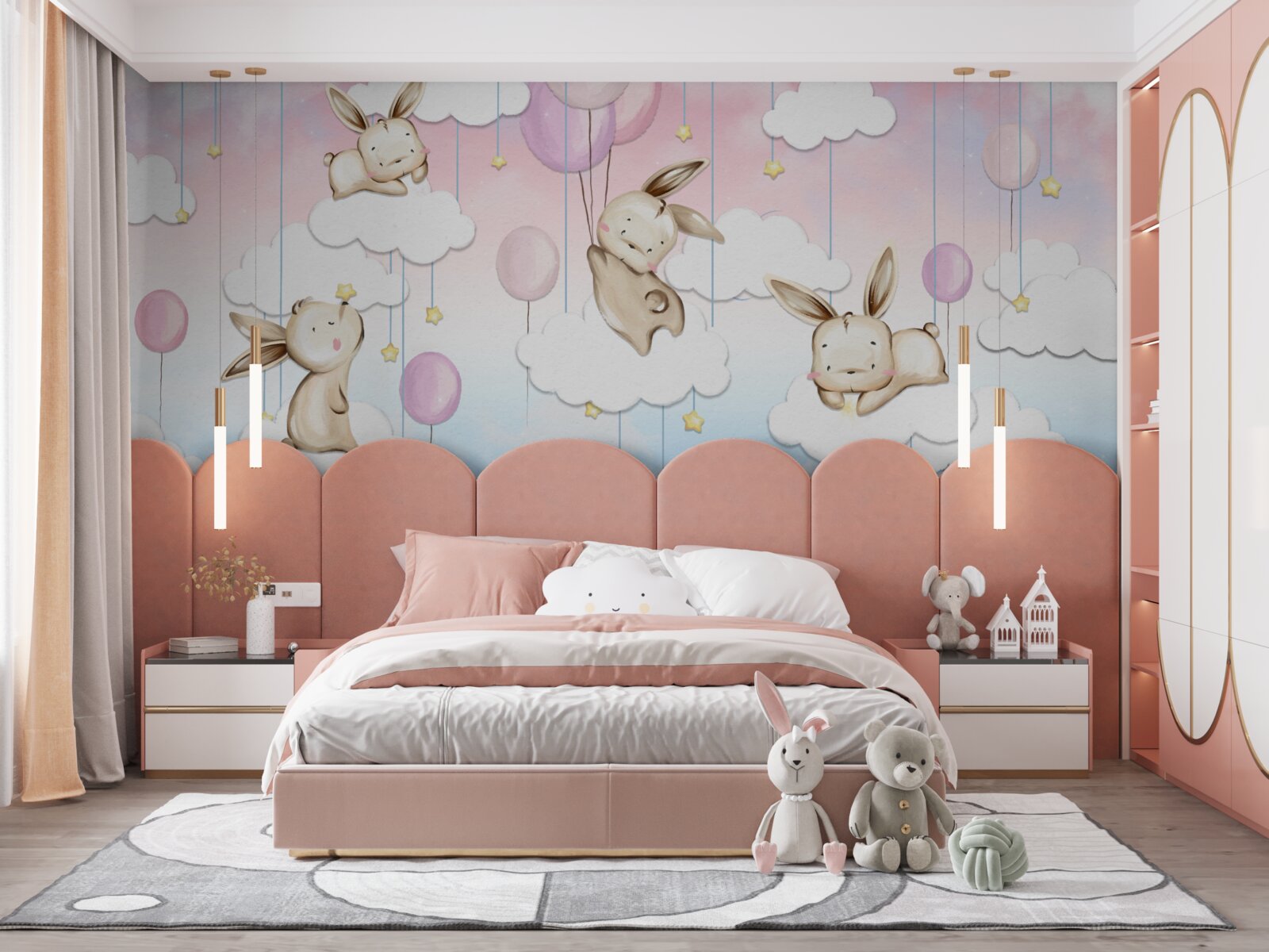 Fototapeta králiky na oblakoch