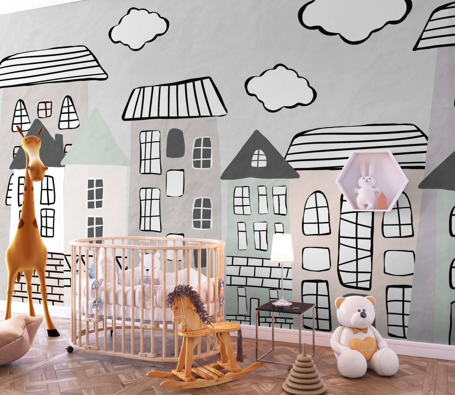 Fototapeta domy nakreslené bez väčšej námahy