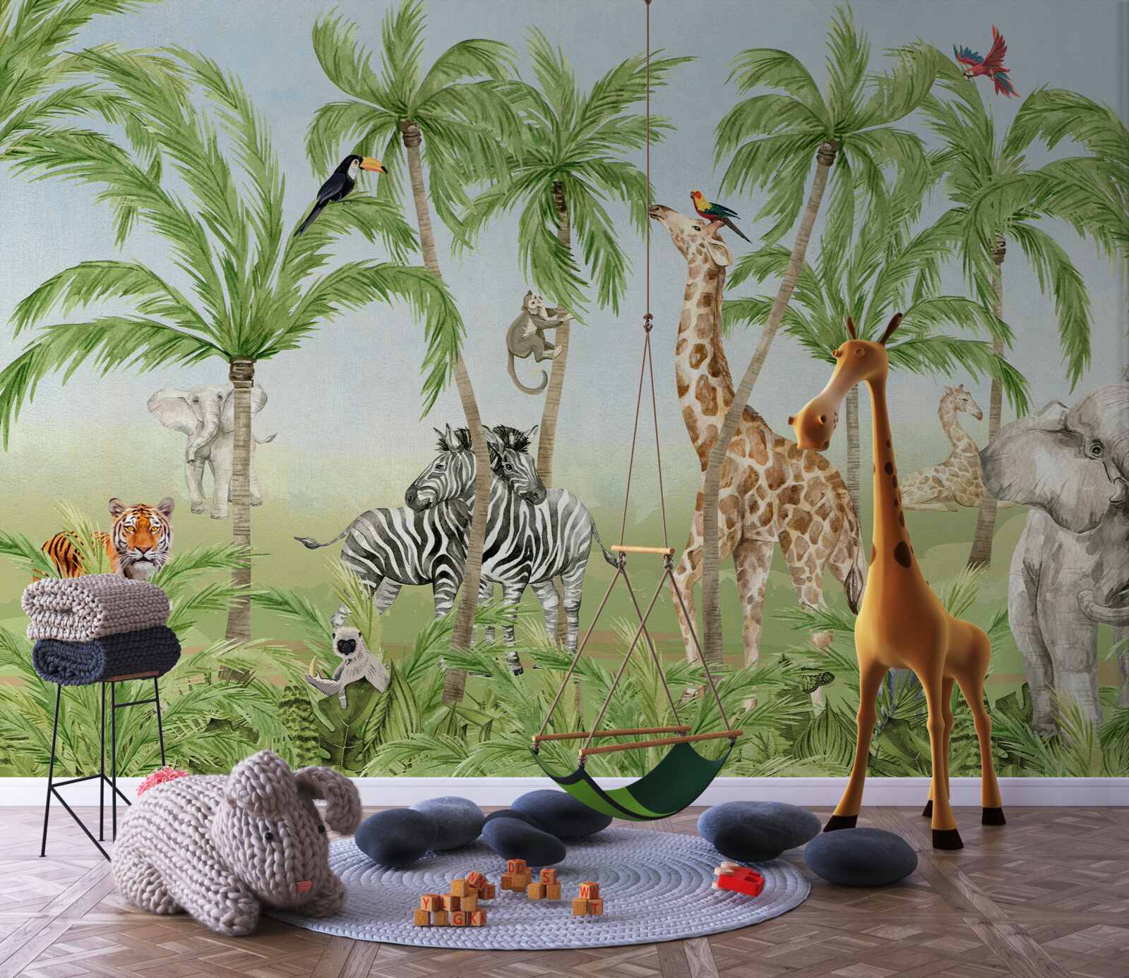 Fototapeta stvorenia chodia v tropickej džungli