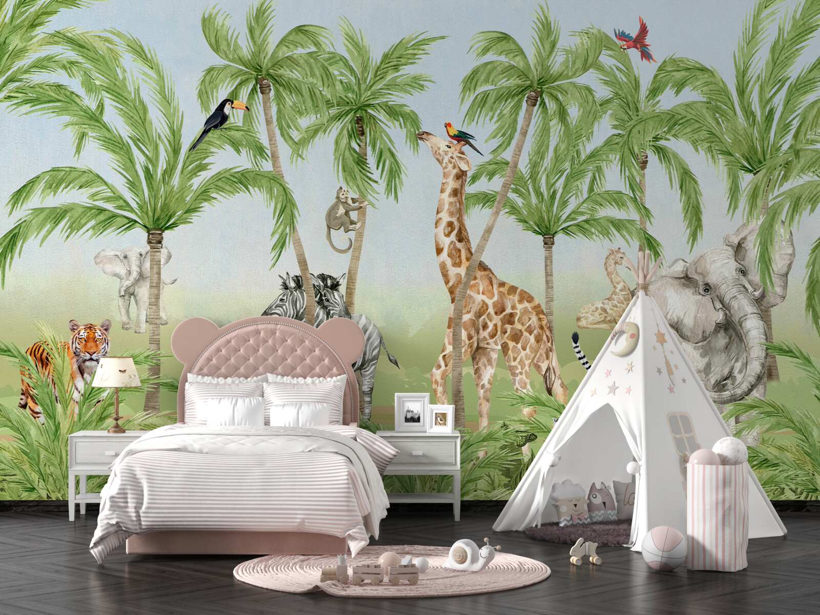 Fototapeta stvorenia chodia v tropickej džungli