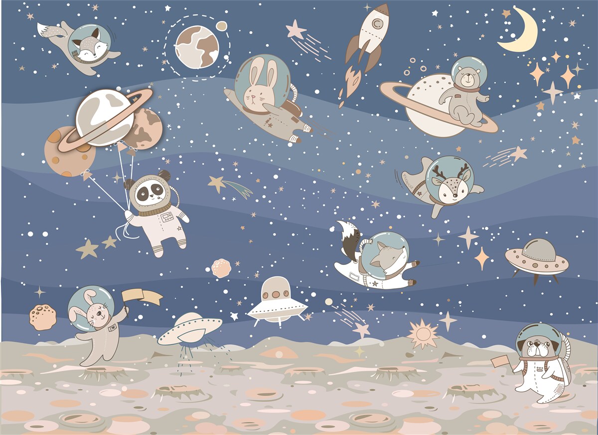 Fototapeta rôzne tvory vo vesmíre