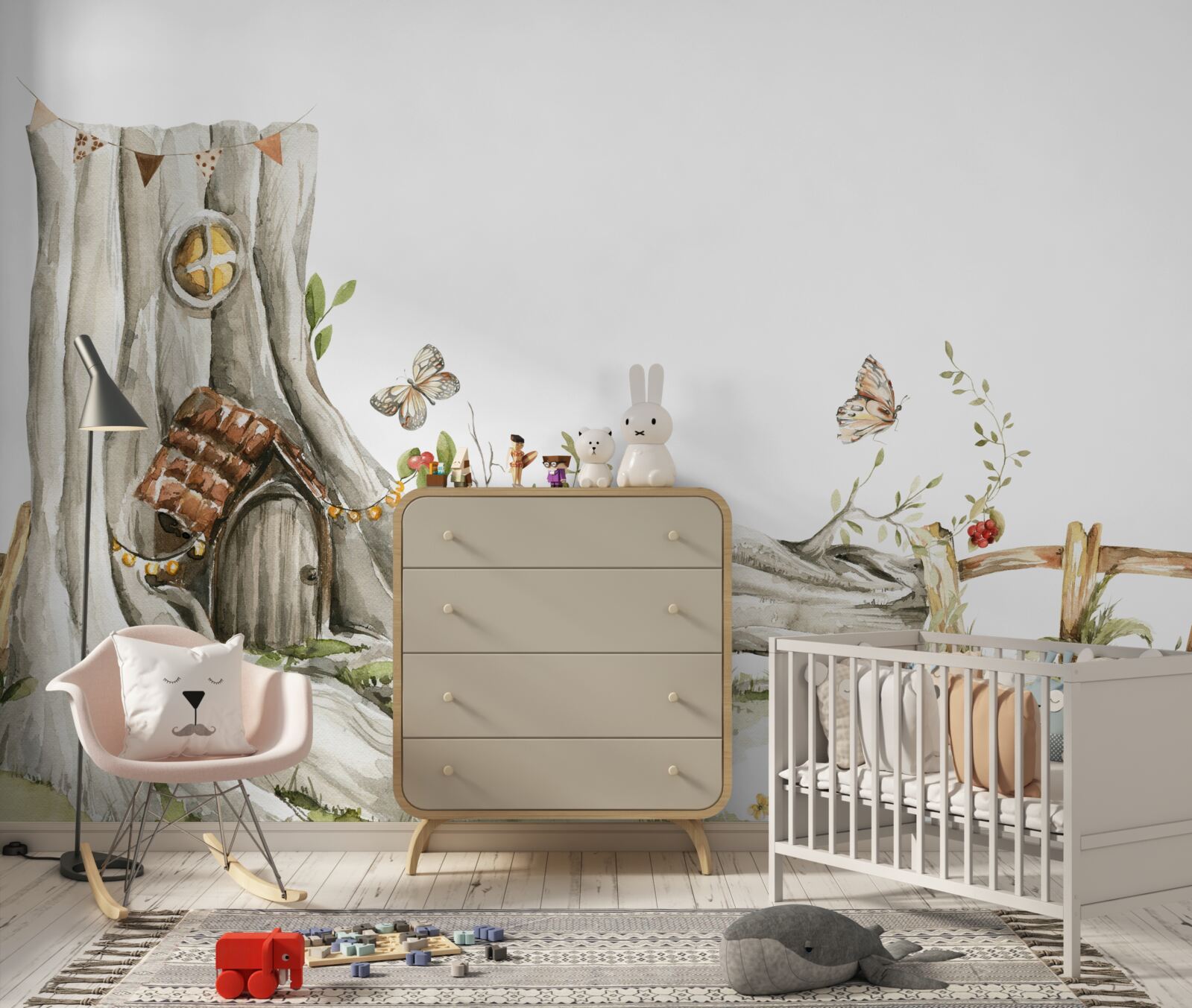 Fototapeta vchod do dreveného príbytku obyvateľa lesa