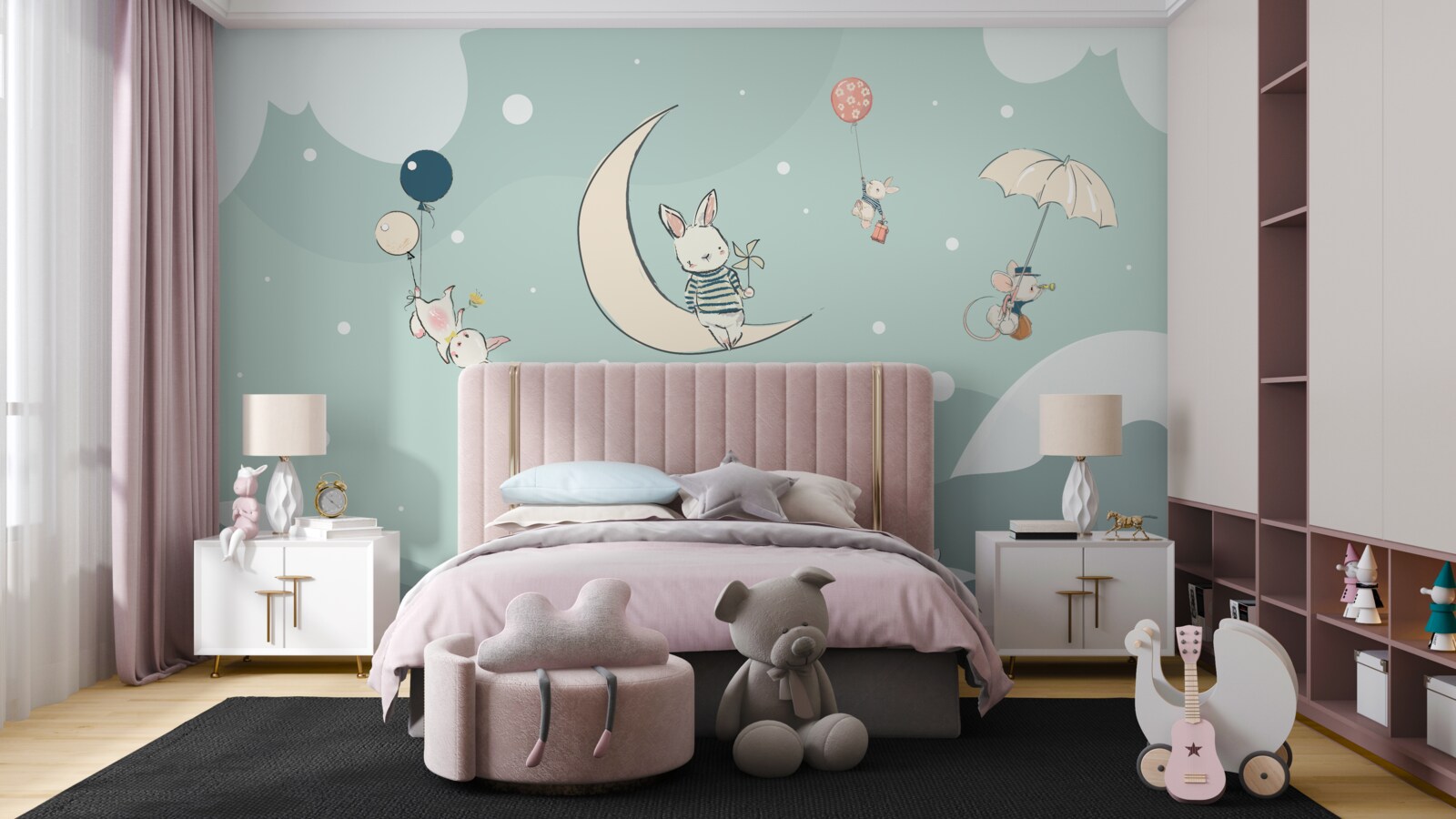 Fototapeta stvorenia sa hrajú v rozľahlosti neba