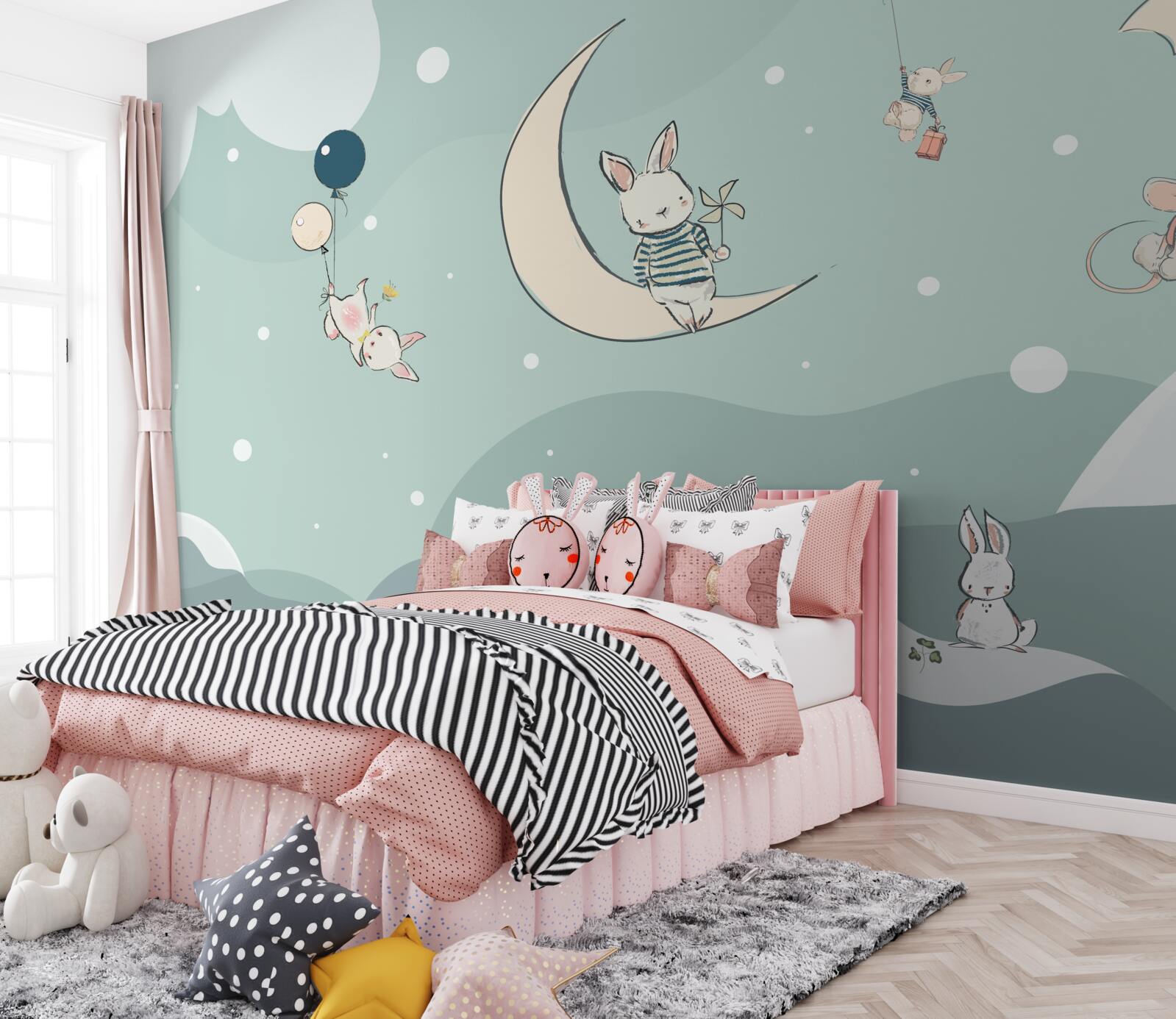 Fototapeta stvorenia sa hrajú v rozľahlosti neba