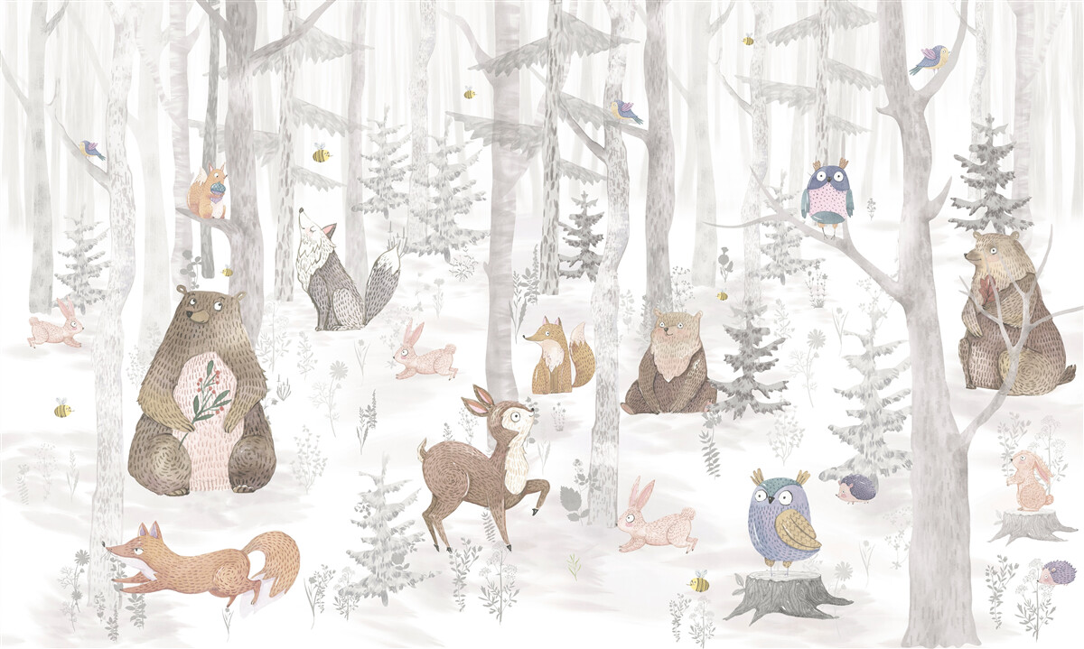 Fototapeta v lese žijú medvede a rôzne iné zvieratá