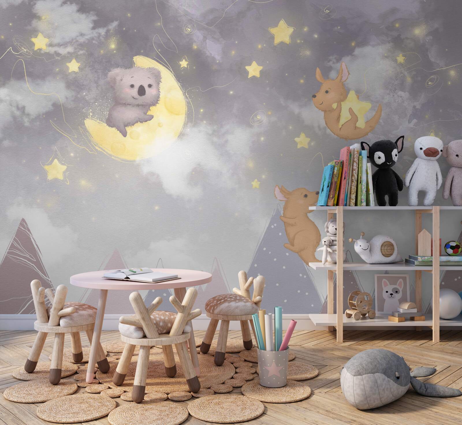 Fototapeta bytosti na astrálnych telách a satelitoch