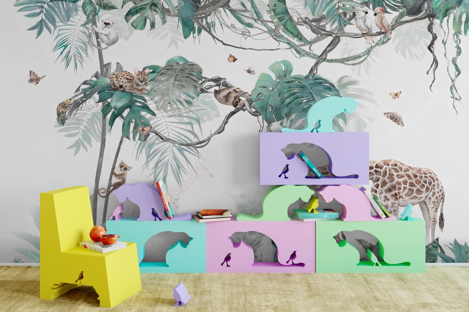 Fototapeta zvieratá trávia svoj voľný čas v lese