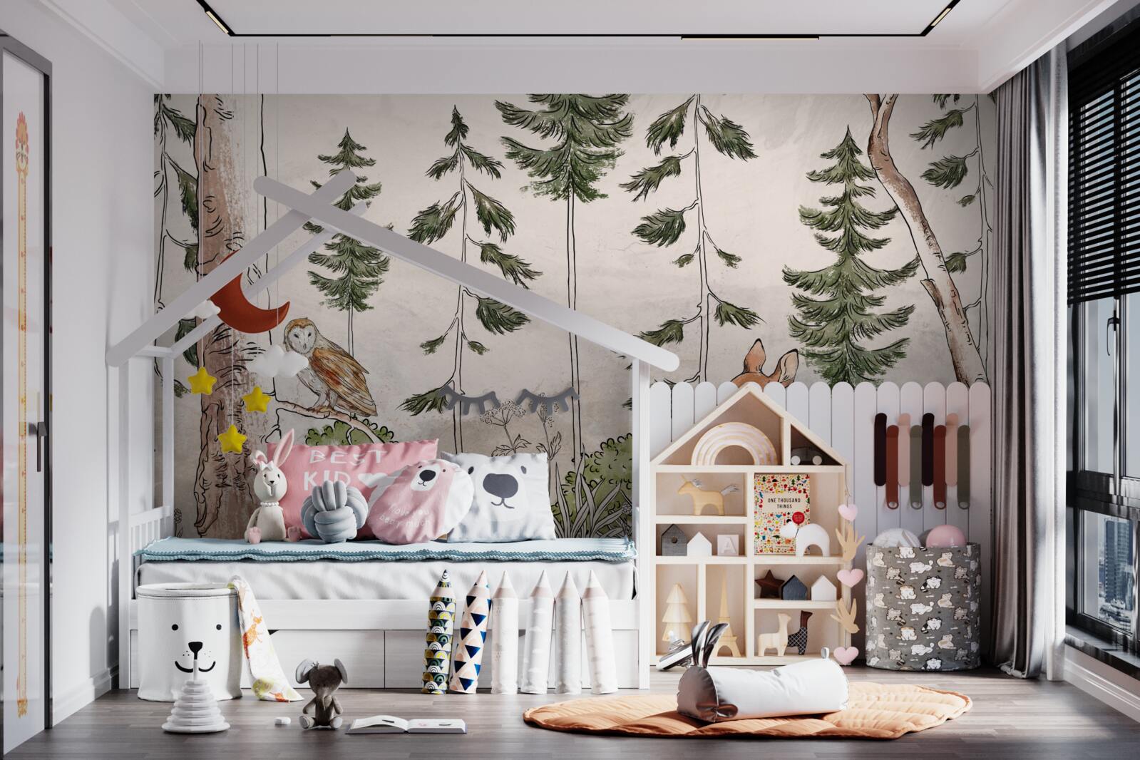 Fototapeta zvieratá prechádzajúce lesom