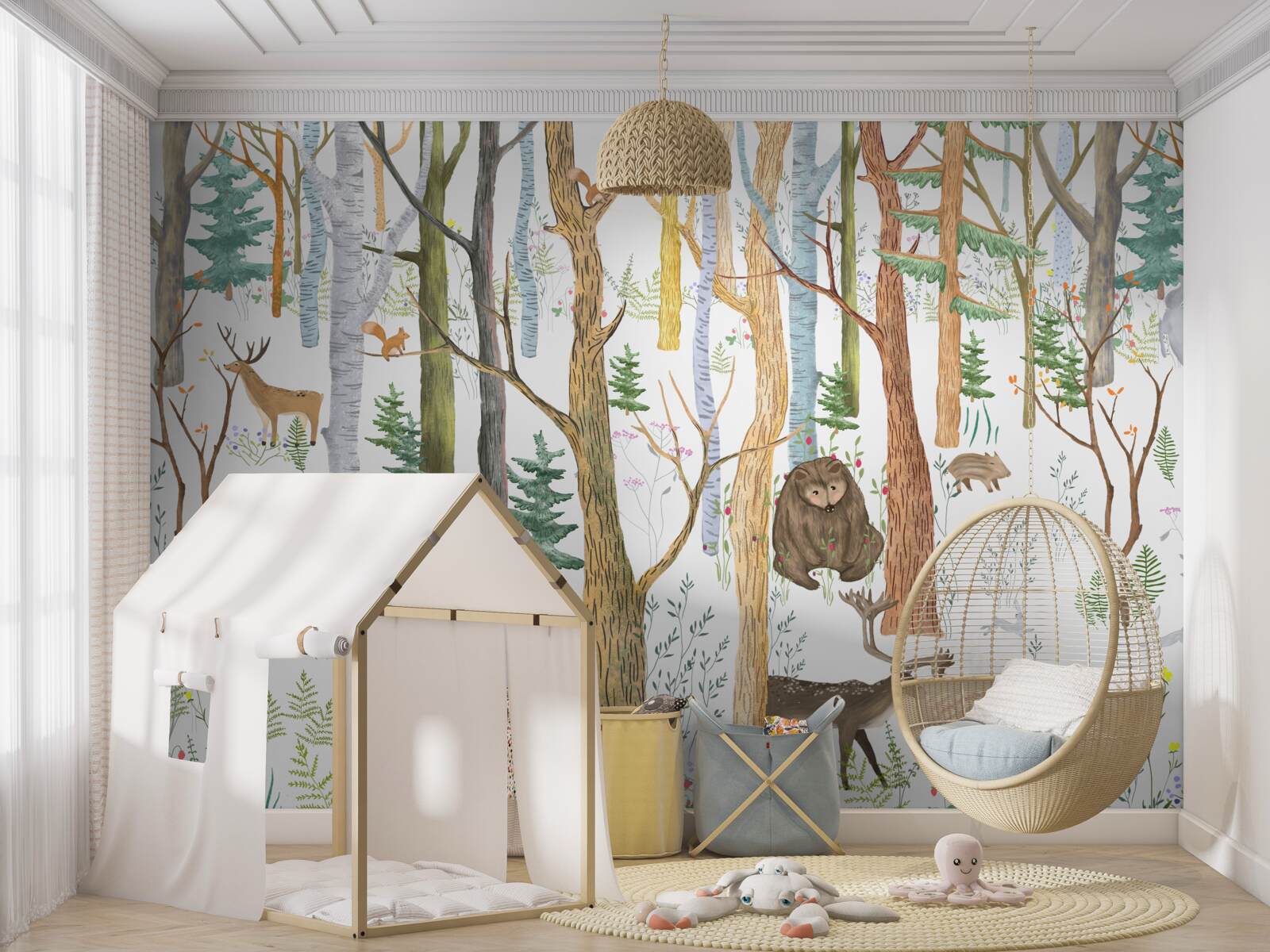 Fototapeta zvieratá chodia po lese