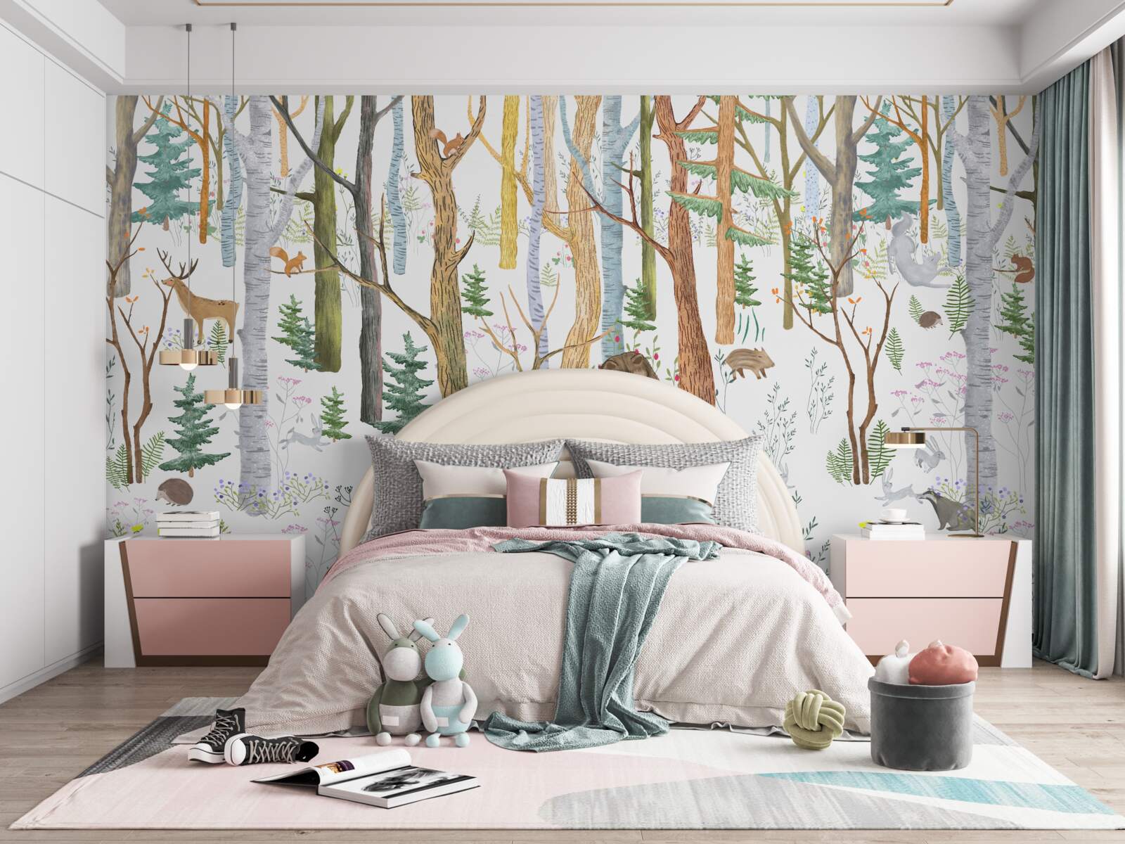 Fototapeta zvieratá chodia po lese