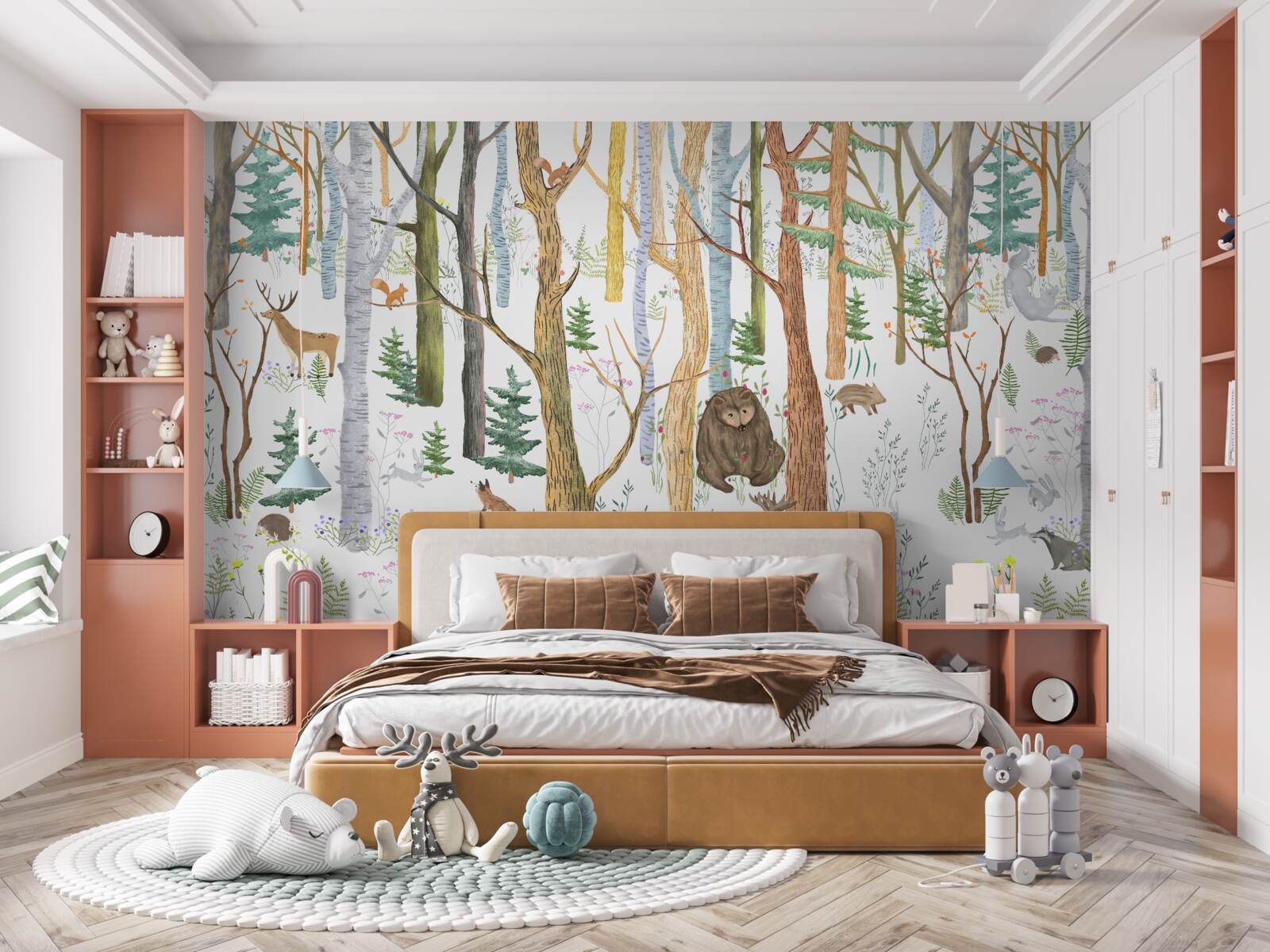 Fototapeta zvieratá chodia po lese