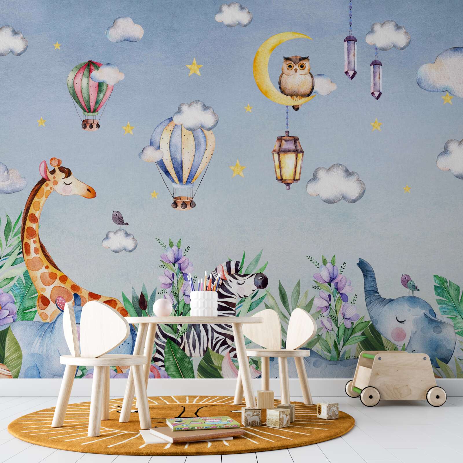 Fototapeta roztomilé zvieratká a zábavné balóny