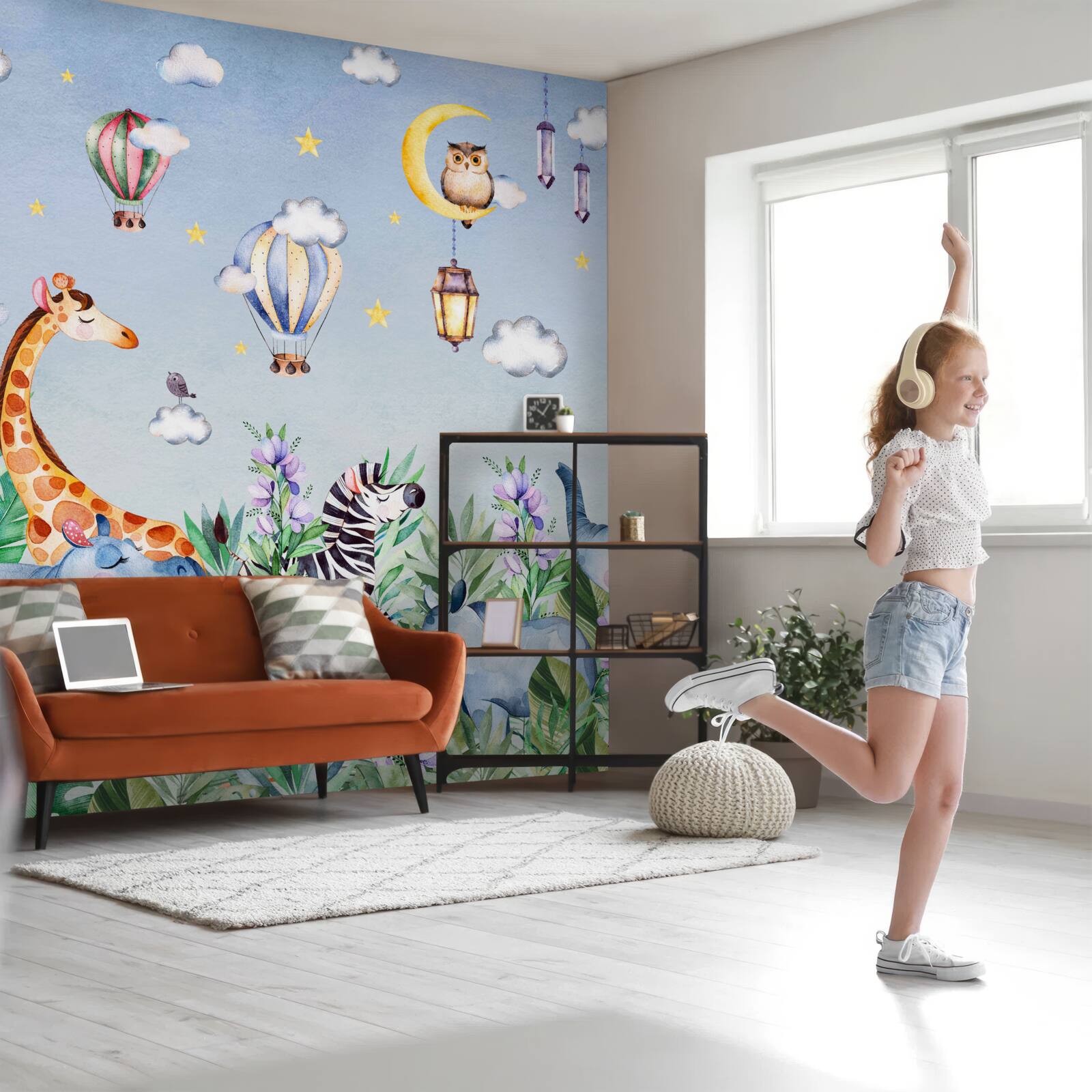 Fototapeta roztomilé zvieratká a zábavné balóny