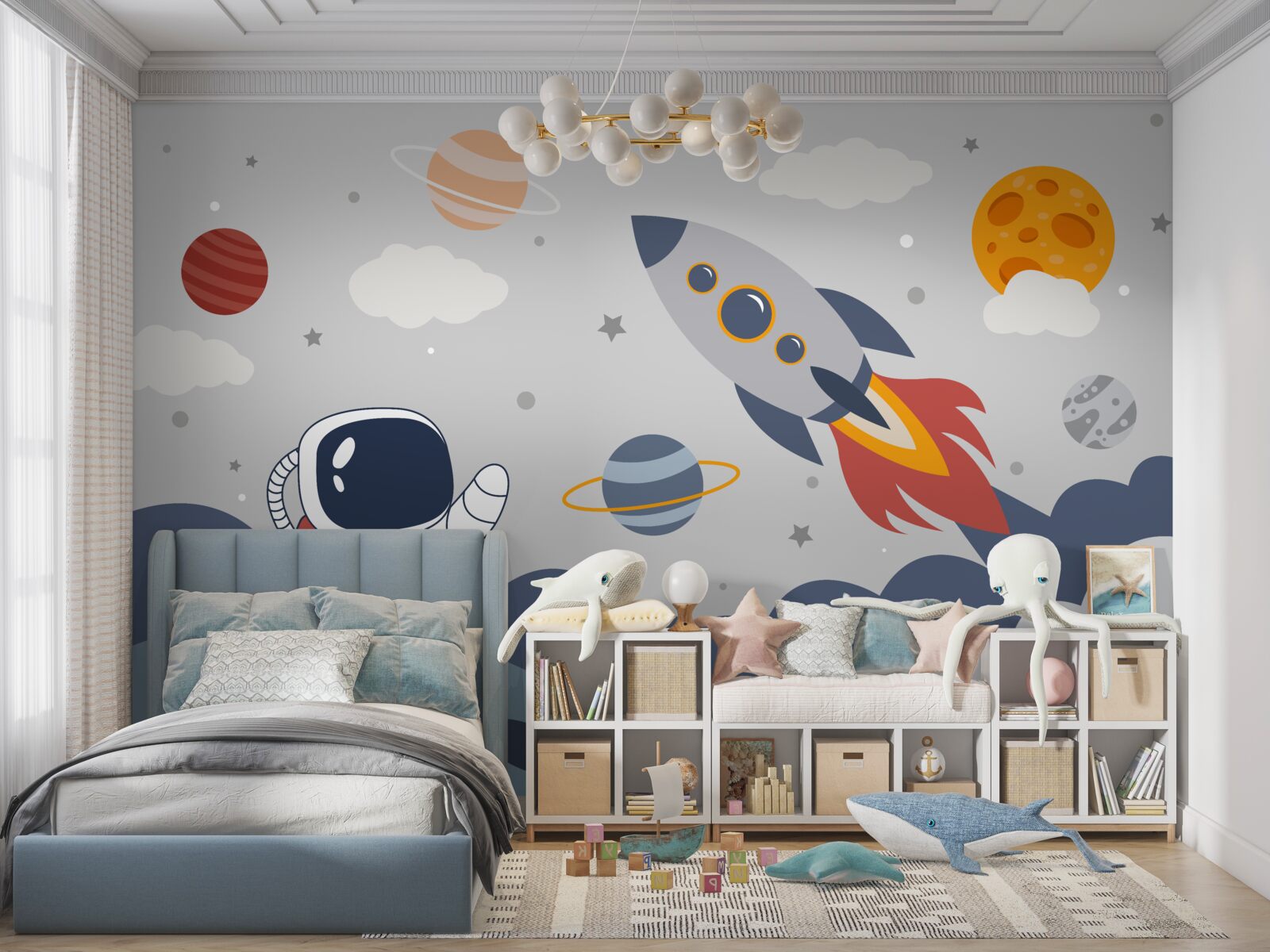 Fototapeta jednotlivca vo vesmíre