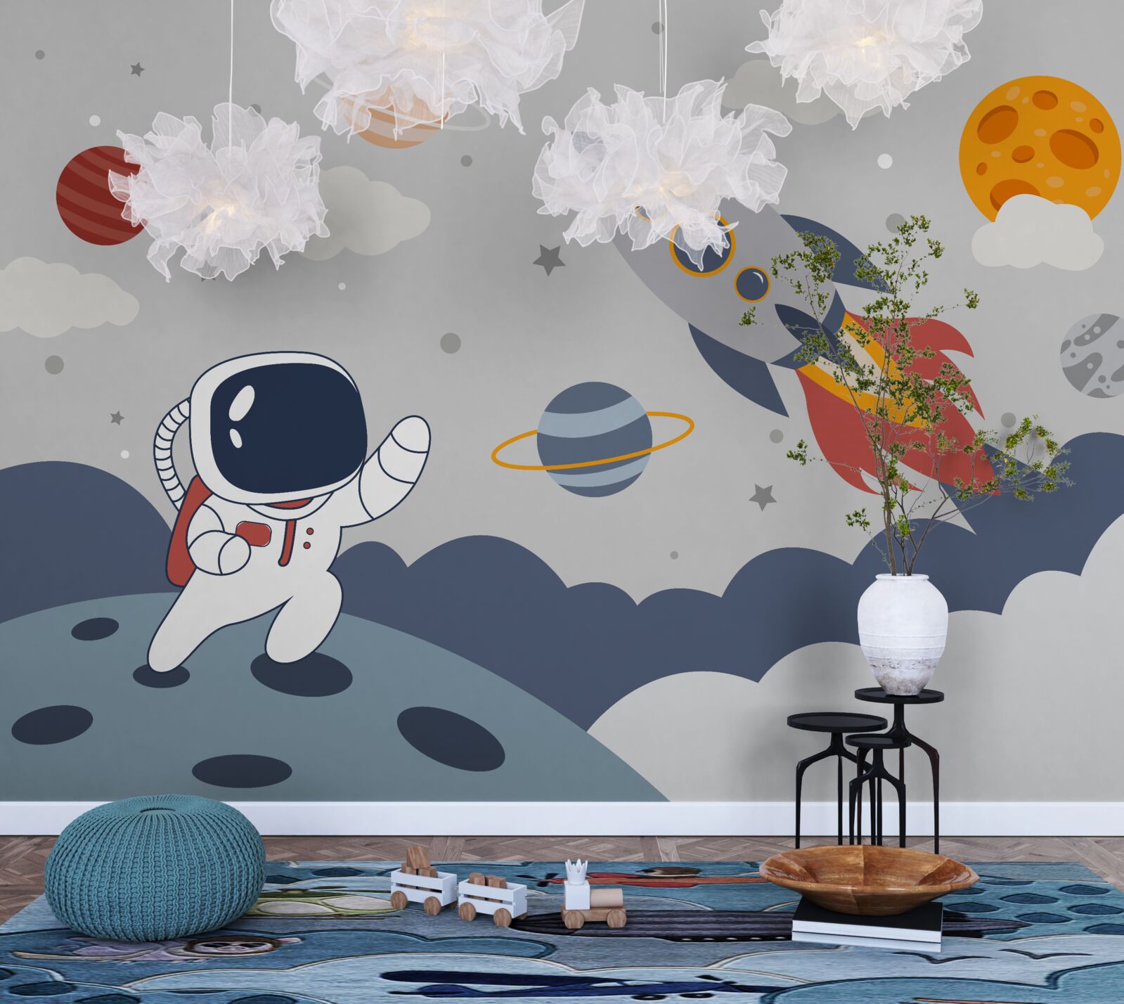 Fototapeta jednotlivca vo vesmíre