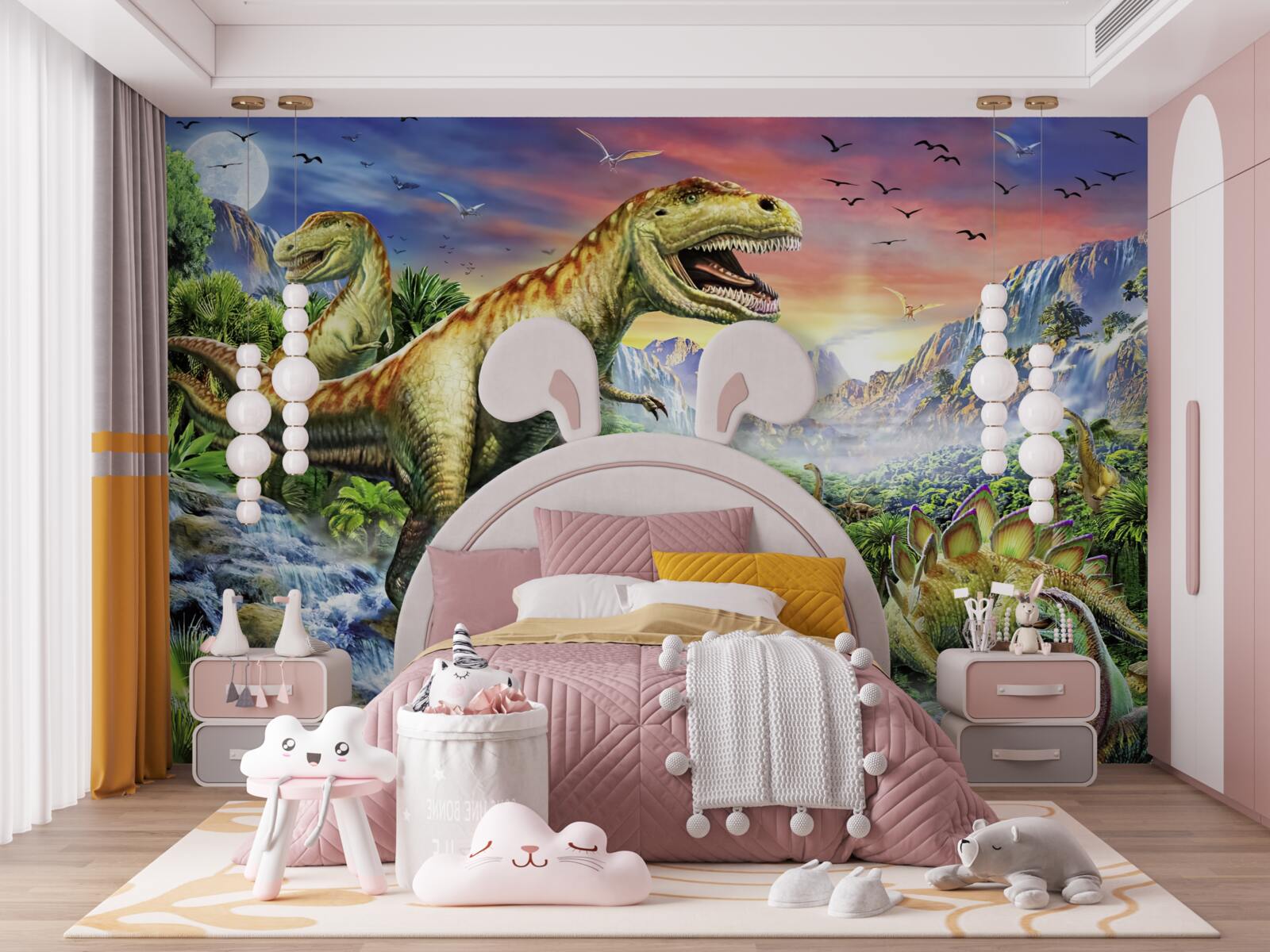 Fototapeta dinosaury na vrcholkoch hôr