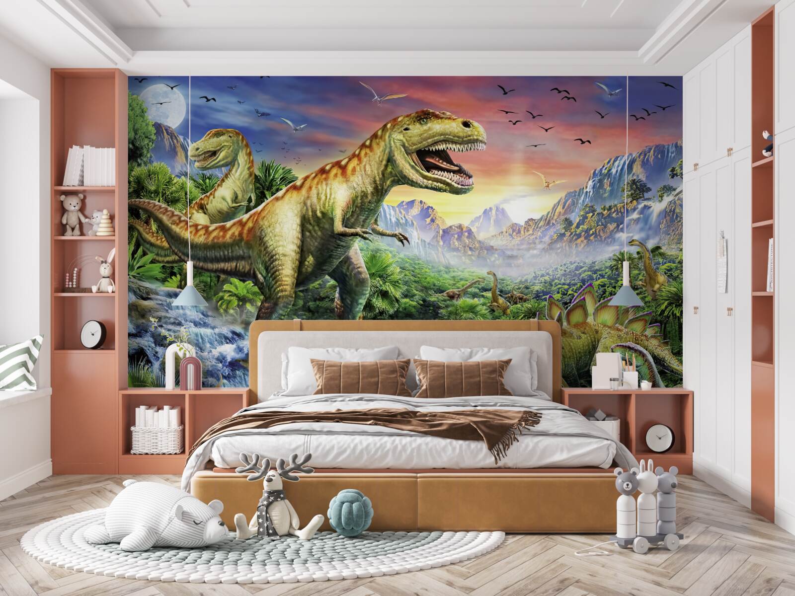 Fototapeta dinosaury na vrcholkoch hôr