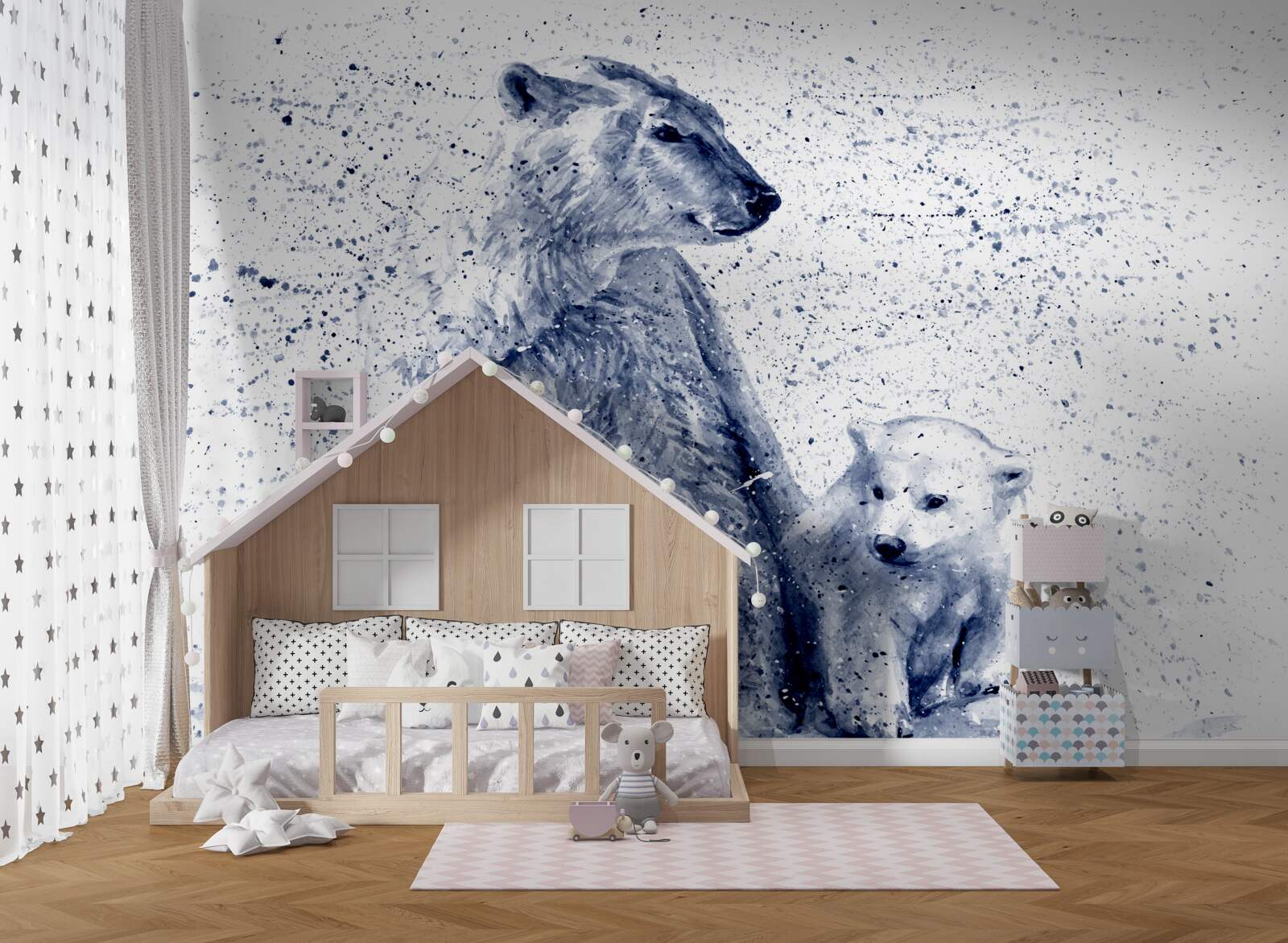 Fototapeta ľadové medvede: matka a dieťa