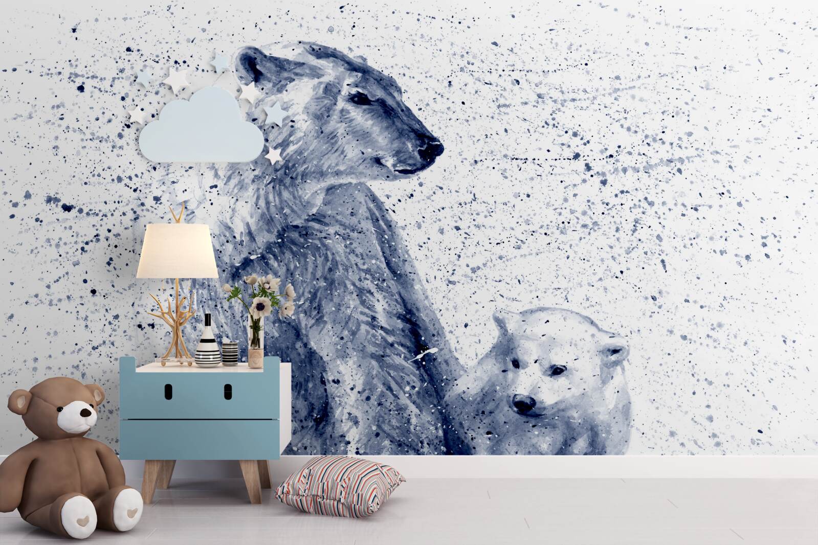 Fototapeta ľadové medvede: matka a dieťa