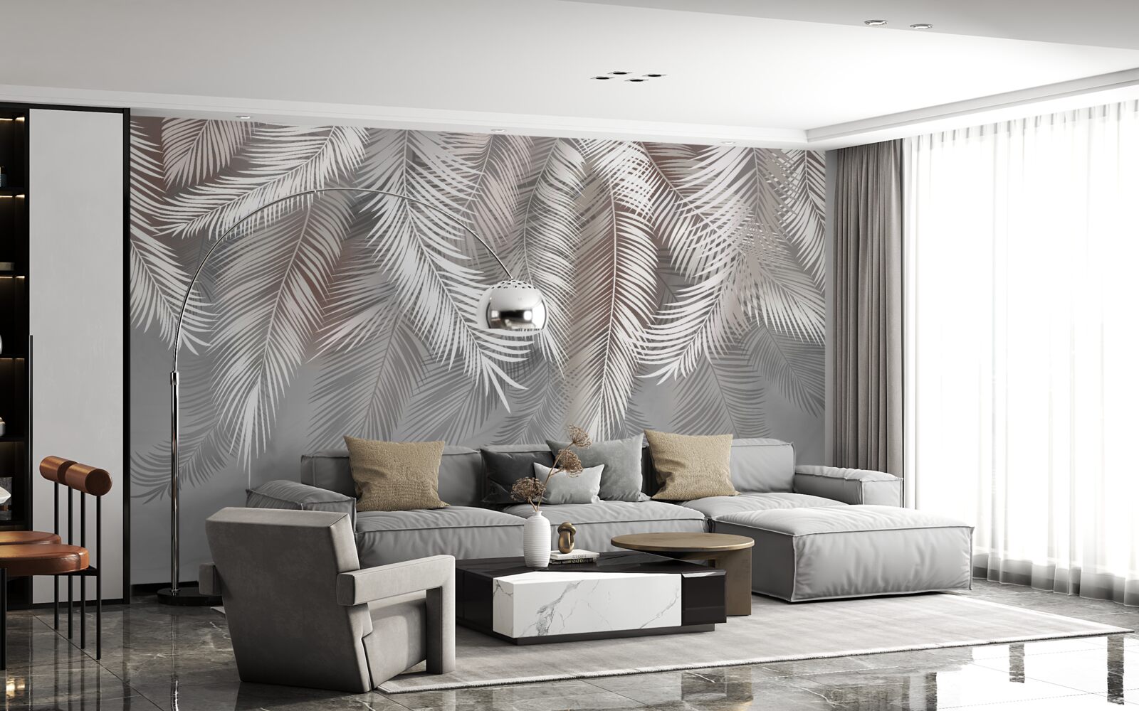 Fototapeta tyč v pozadí je šedá