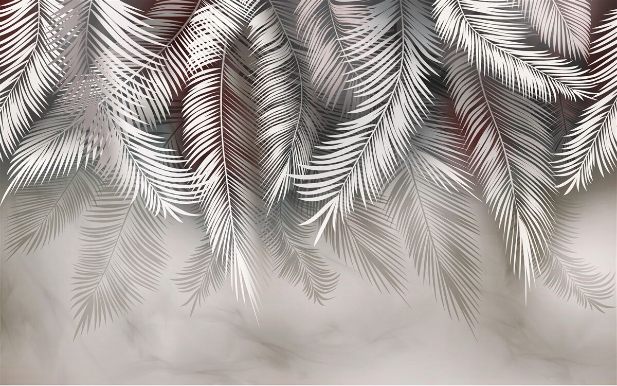 Fototapeta palmové listy obrátené hore nohami