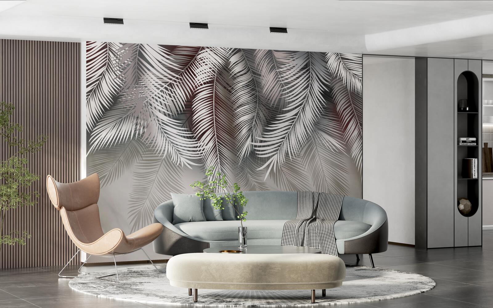 Fototapeta palmové listy obrátené hore nohami