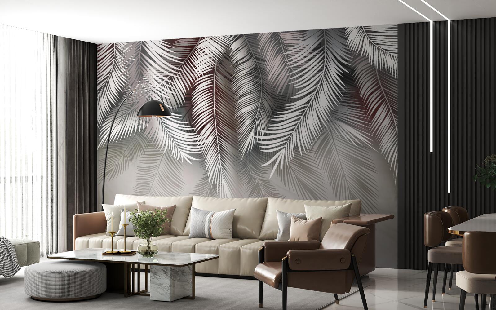 Fototapeta palmové listy obrátené hore nohami