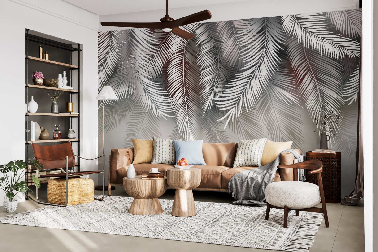 Fototapeta palmové listy obrátené hore nohami