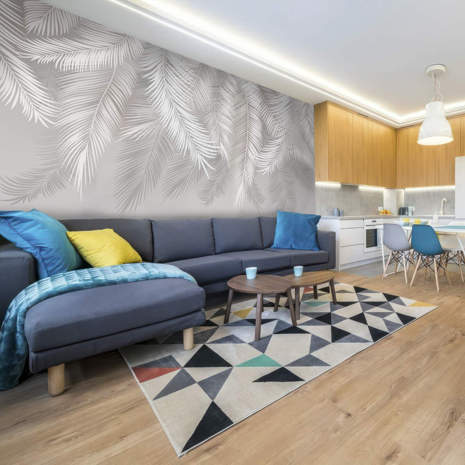 Fototapeta listy, biele a svetlé, pripomínajú perie