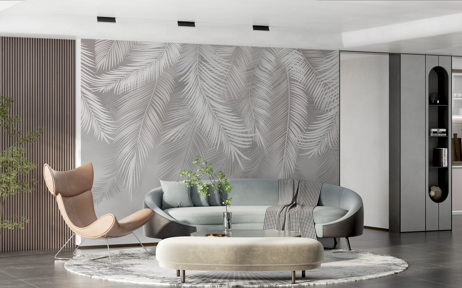 Fototapeta listy, biele a svetlé, pripomínajú perie