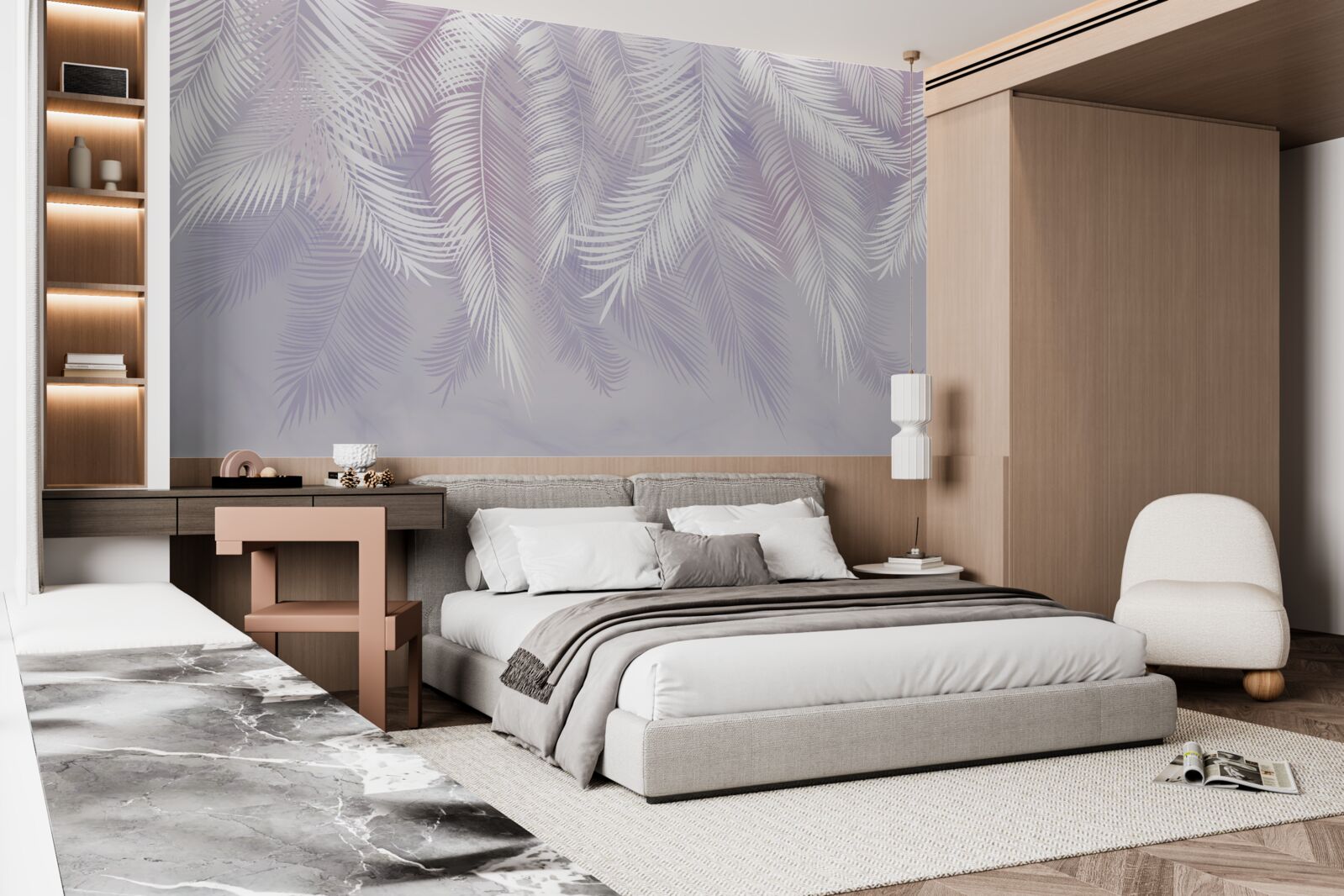 Fototapeta tropické listy, ktoré padajú