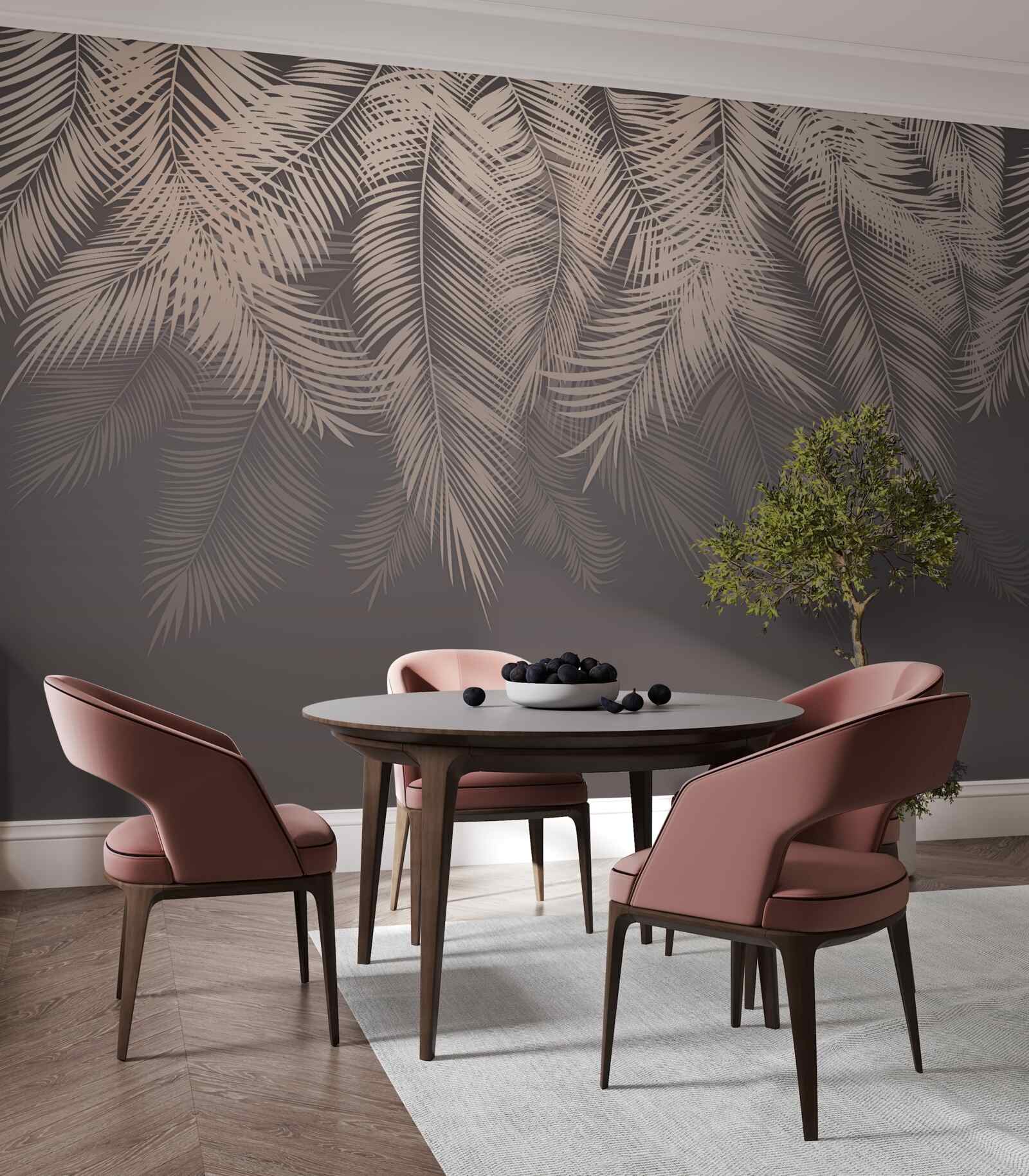 Fototapeta zlaté palmové listy