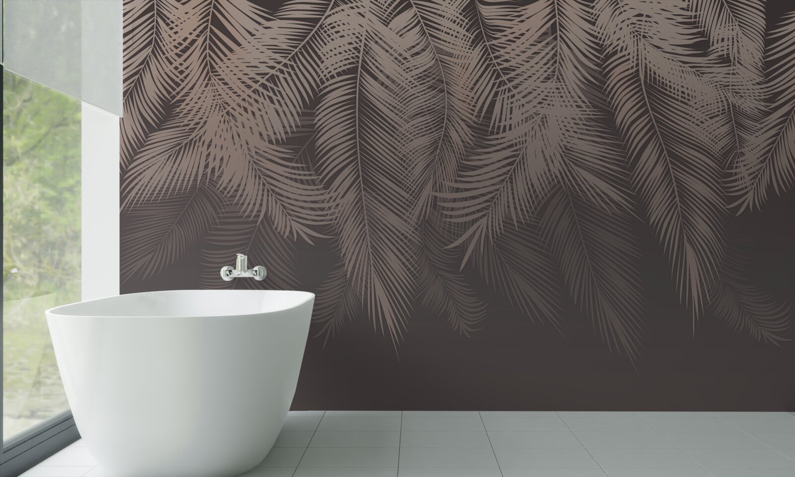 Fototapeta zlaté palmové listy