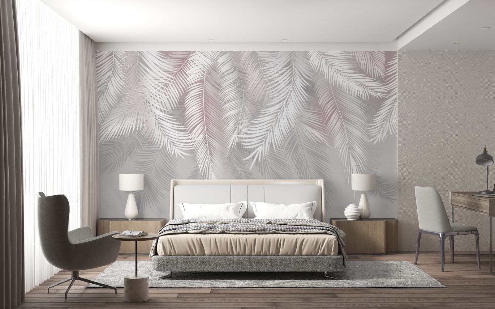 Fototapeta svetlé listy na matnom pozadí